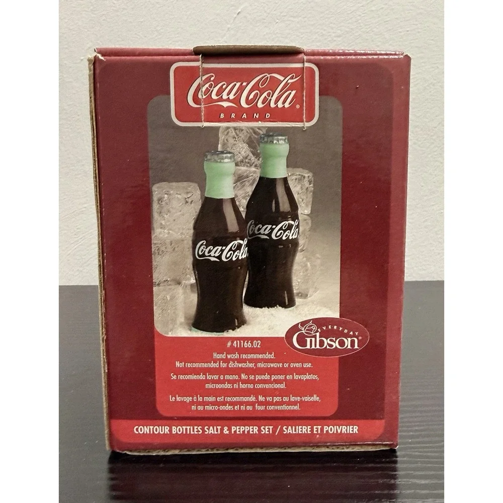 1994 COCA-COLA Ceramic SALT & PEPPER Shakers 5.5